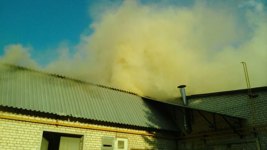 Пожар в цеху &quot;Алтайхолода&quot;.