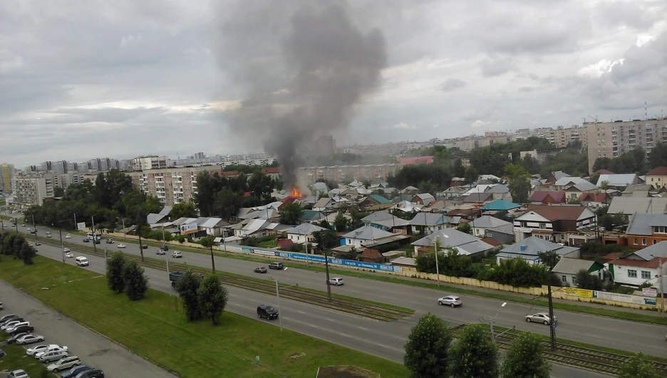 Поржар в Ленинском районе. 3 июня 2016 года.