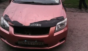 Toyota Corolla после аварии в Рубцовске.
