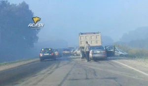 Массовое ДТП в Новосибирске.