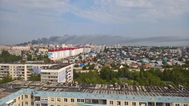 Пожар на складе в Ленинском районе.