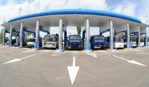 Метановая заправка компании "Газпром газомоторное топливо"