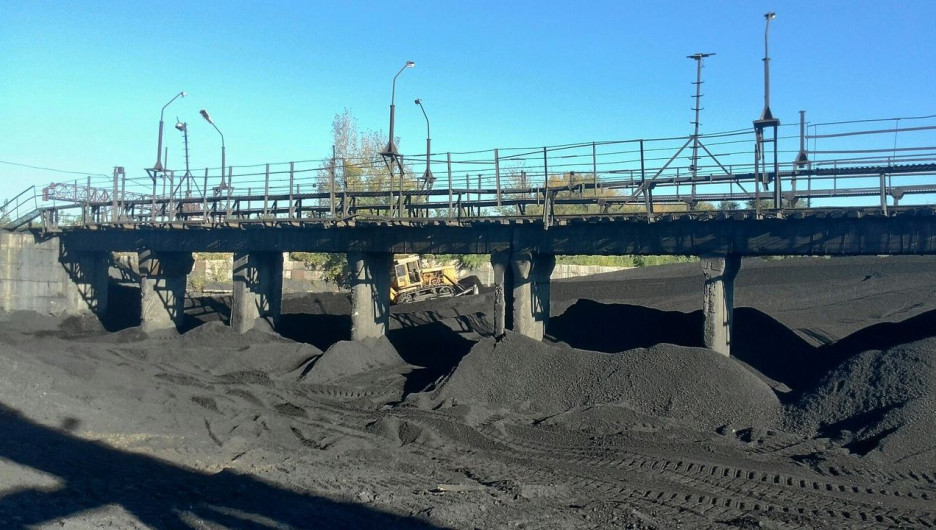 Уголь на Южной тепловой станции в Рубцовске