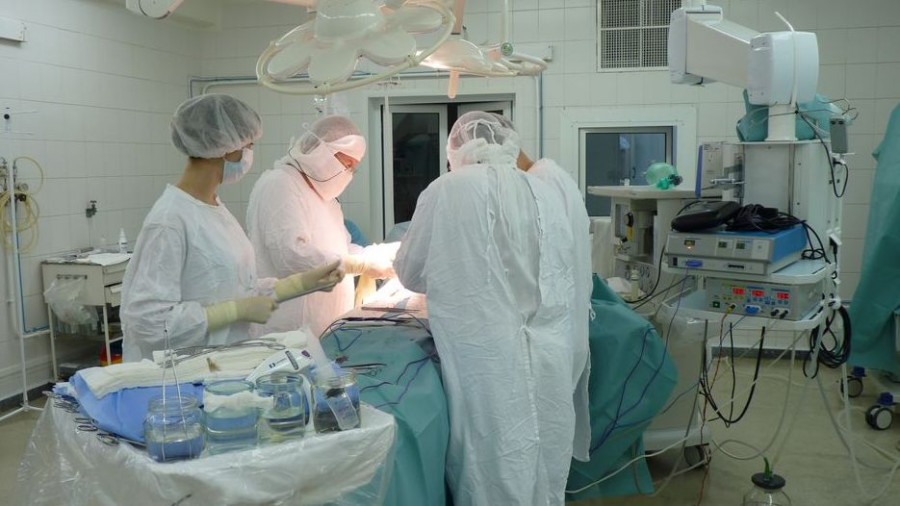 Операционная в Краевой клинической больнице