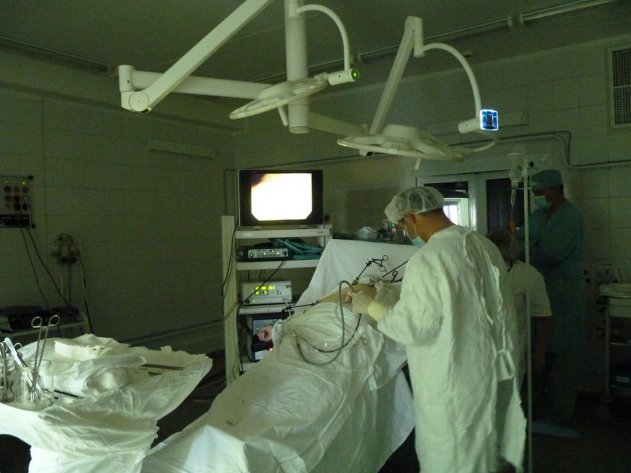 Операционная в Краевой клинической больнице