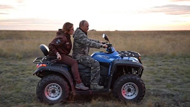 Путин в Оренбургском заповеднике.