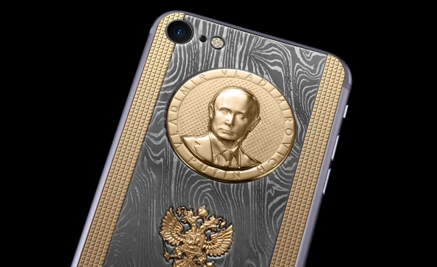 iPhone с Путиным Damascus Gold.