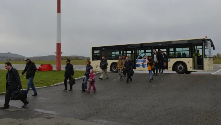 В аэропорту Горно-Алтайска.