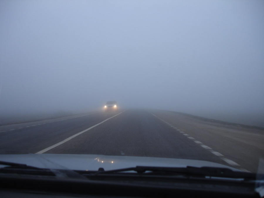 Туман на новосибирской трассе.