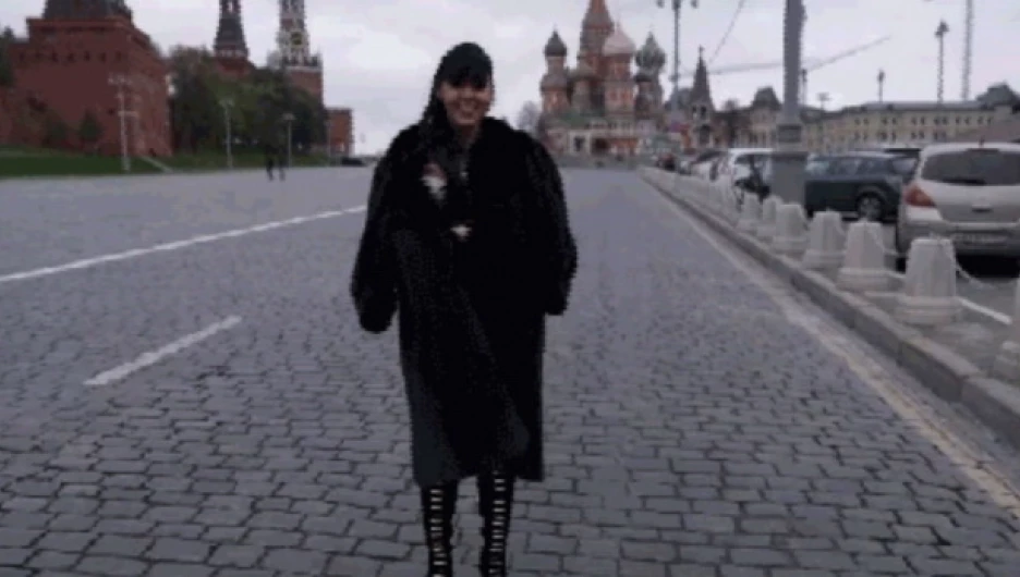 Анна Азерли на Красной площади.