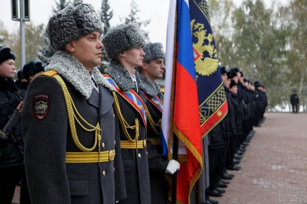 Присяга студентов БЮИ в Барнауле. 