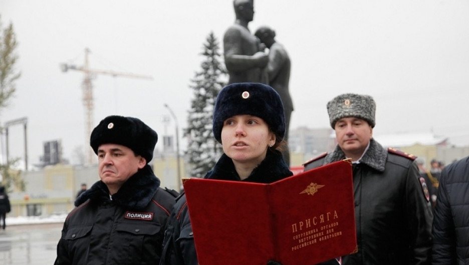 Присяга студентов БЮИ в Барнауле. 