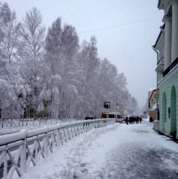 Снег в Сибири 25 октября.