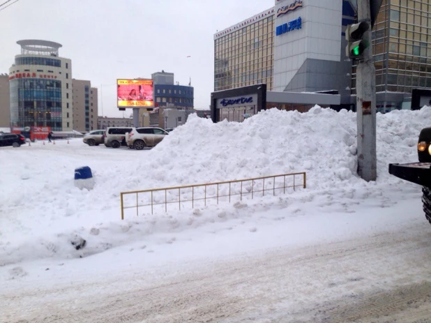 Снег в Барнауле 25 октября 2016.