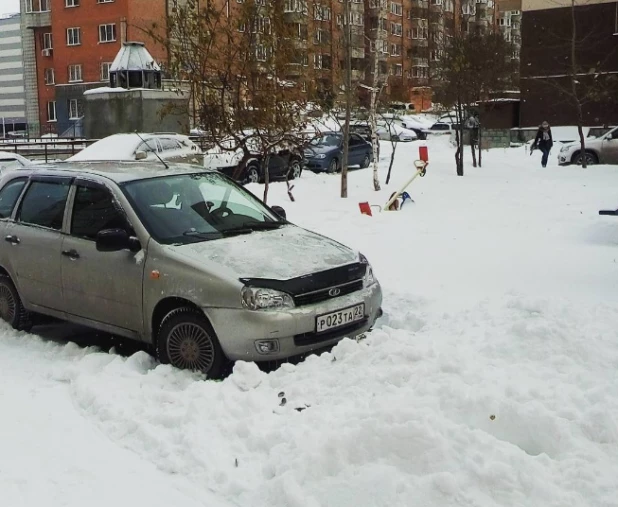 Снег в Сибири 25 октября.