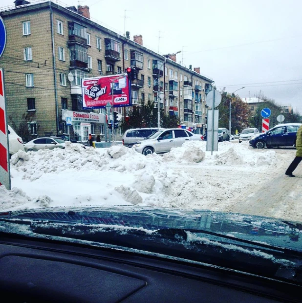 Снег в Сибири 25 октября.