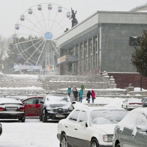 Снег в Барнауле, 25 октября 2016.