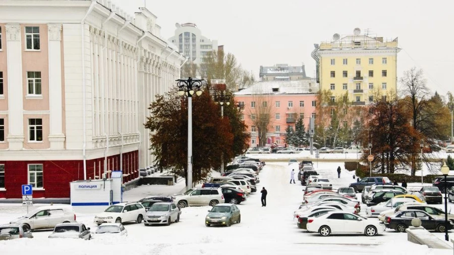 Снег в Барнауле, 25 октября 2016.