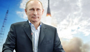 Владимир Путин на космодроме.