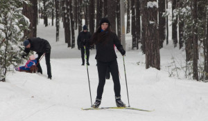 Барнаульские лыжники в октябре. 
