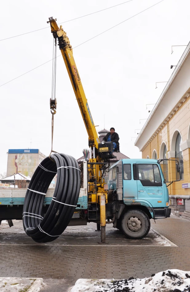 Реконструкция моста через Барнаулку на проспекте Ленина в Барнауле. 1 ноября 2016 года.