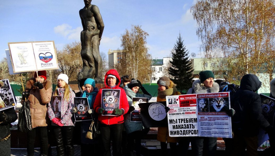 Акция "Россия без жестокости" в Барнауле.