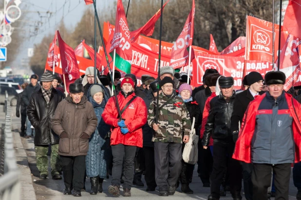 Коммунисты 7 ноября традиционно отметили день октябрьской революции.