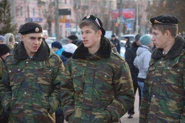 Митинг в честь парада в Москве.