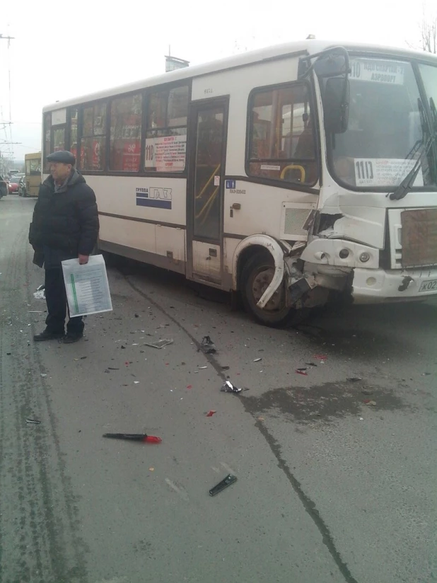 Массовое ДТП в центре Барнаула. 