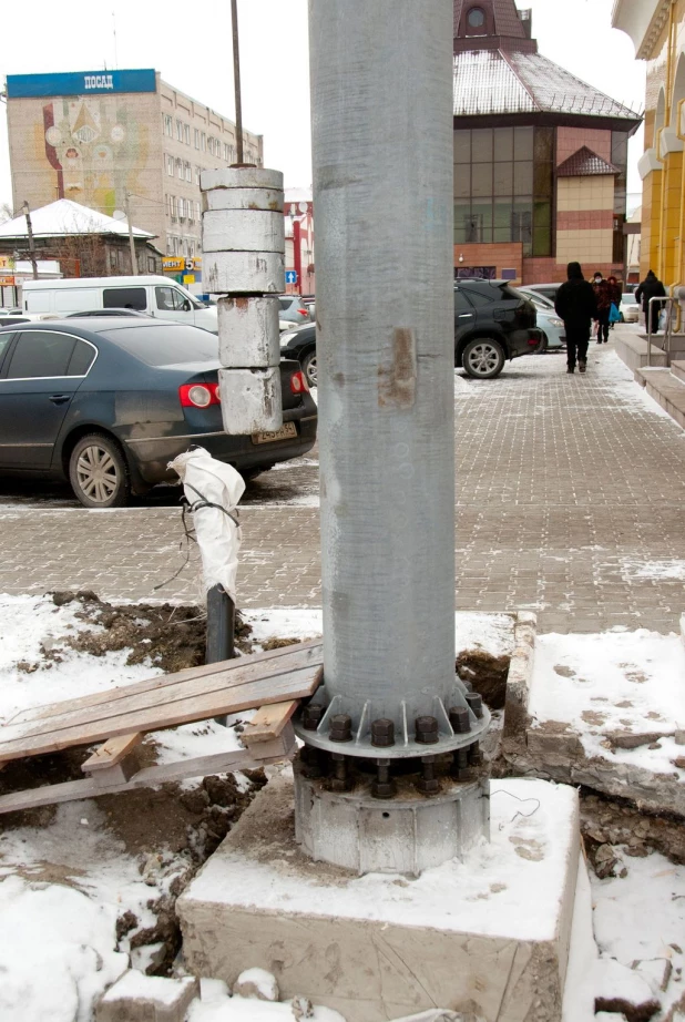 Реконструкция моста через Барнаулку на проспекте Ленина в Барнауле. 9 ноября 2016 года.