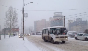 Метель в Барнауле.