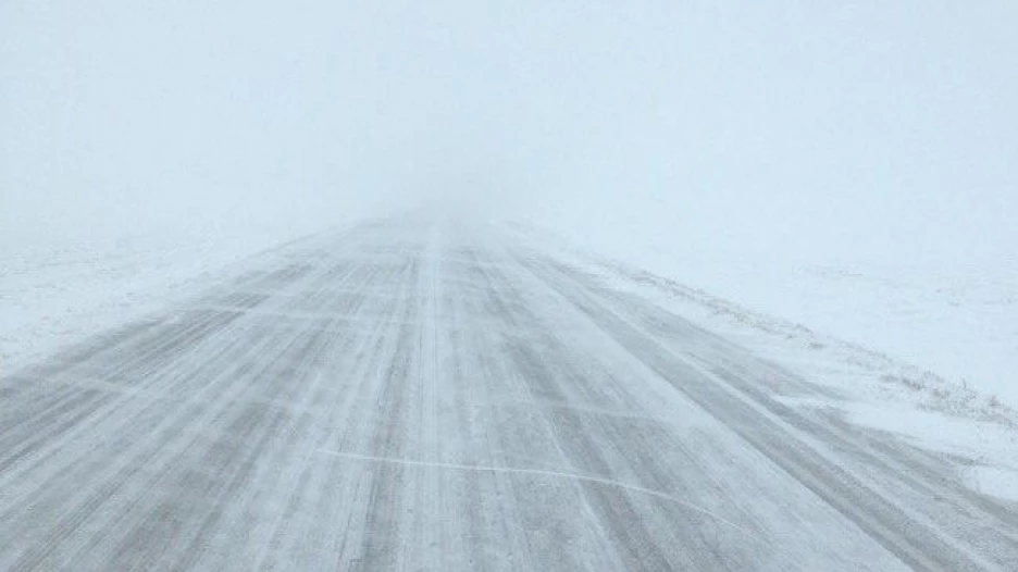 Метель на трассе "Барнаул - Рубцовск".