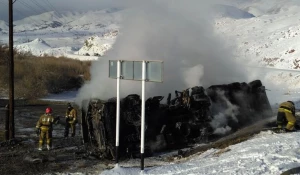 В Горном сгорел бензовоз. 