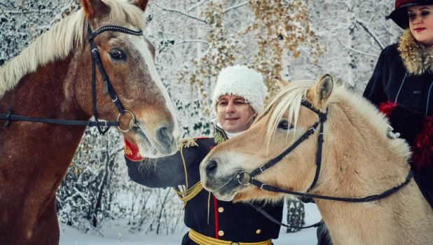 Царская псовая охота в Барнауле. 