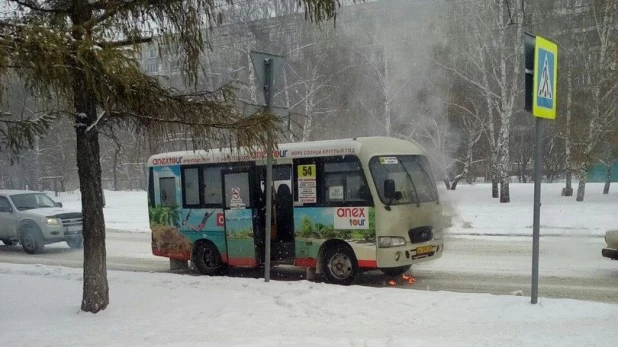 Пожар в маршрутке.