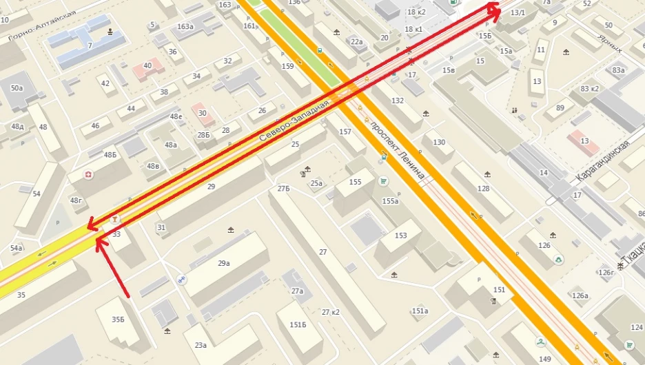 Схема выезда из двора дома по адресу ул. Северо-Западная, 35б.