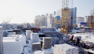 Строительство первого дома в микрорайоне "Димитровские горки".