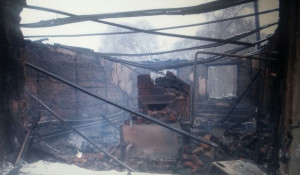 Последствия пожара в Мамонтовском районе.