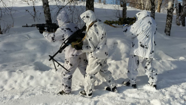 Тренировка бойцов Росгвардии в Алтайском крае.