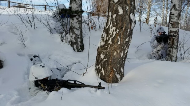 Тренировка бойцов Росгвардии в Алтайском крае.