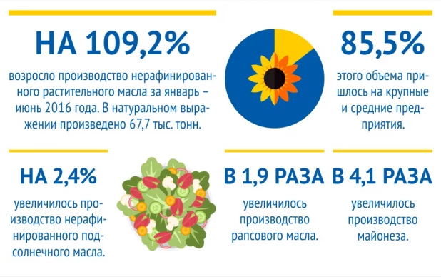 Инфографика. Переработка масличных культур в Алтайском крае.