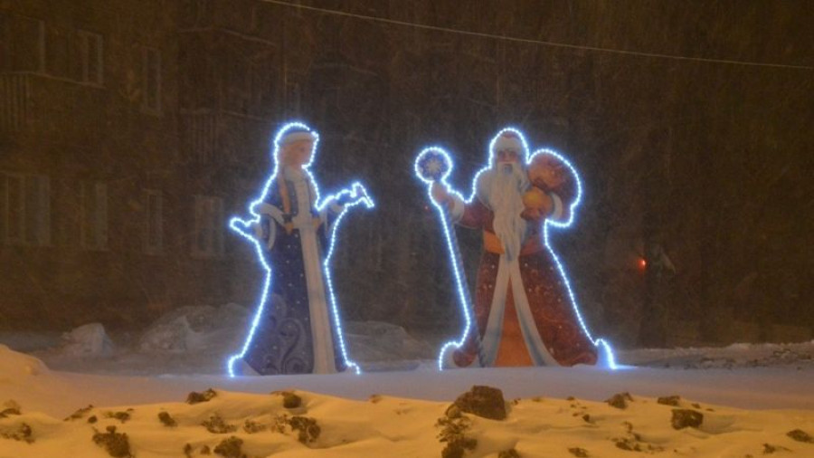 Барнаул украсили к Новому году.