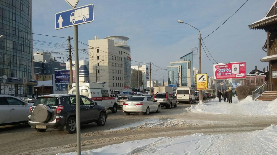 Пробки в Барнауле 29 декабря.