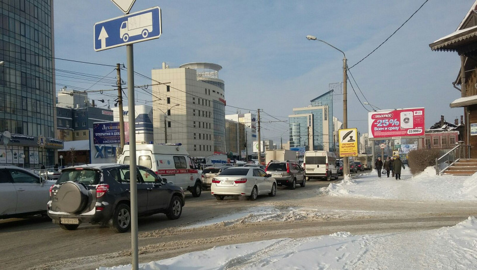 Пробки в Барнауле 29 декабря.