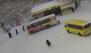 ДТП с автобусом и пешеходом в Бийске.