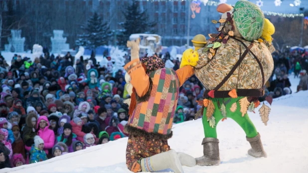 Новогодний праздник на площади Сахарова. 30 декабря 2016 года.