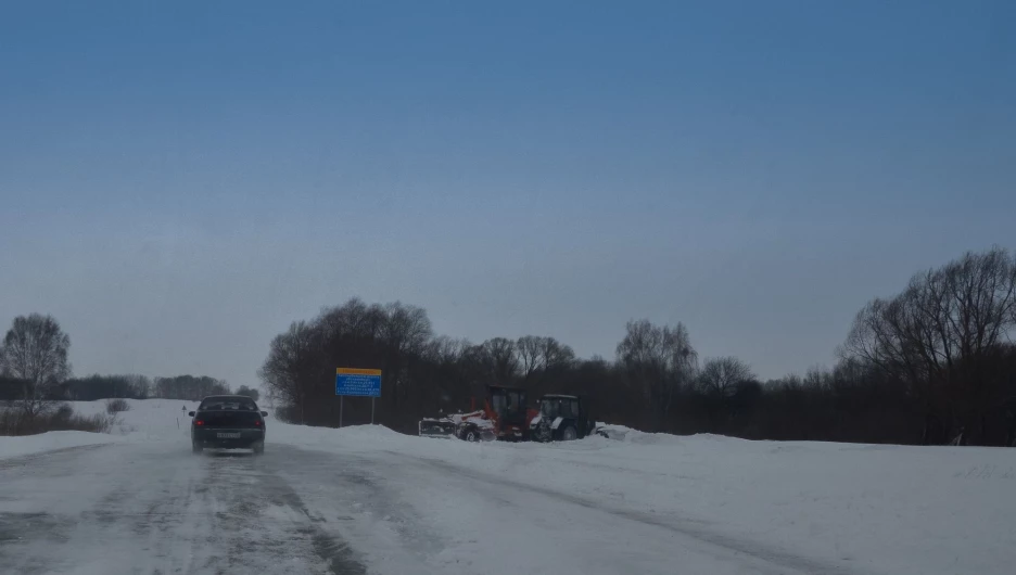 Дорога Чарышское - Алейск - Барнаул 3 января 2017 года.