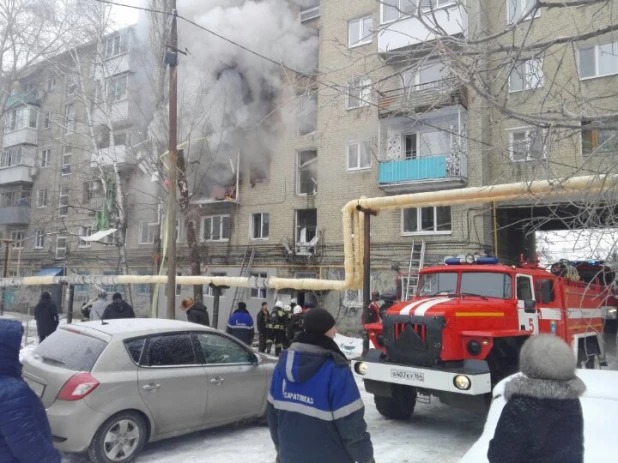 Взрыв в жилом доме в Саратове