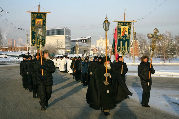 В Барнауле празднуют Крещение. 19 января 2017 года.