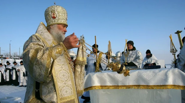 В Барнауле празднуют Крещение. 19 января 2017 года.